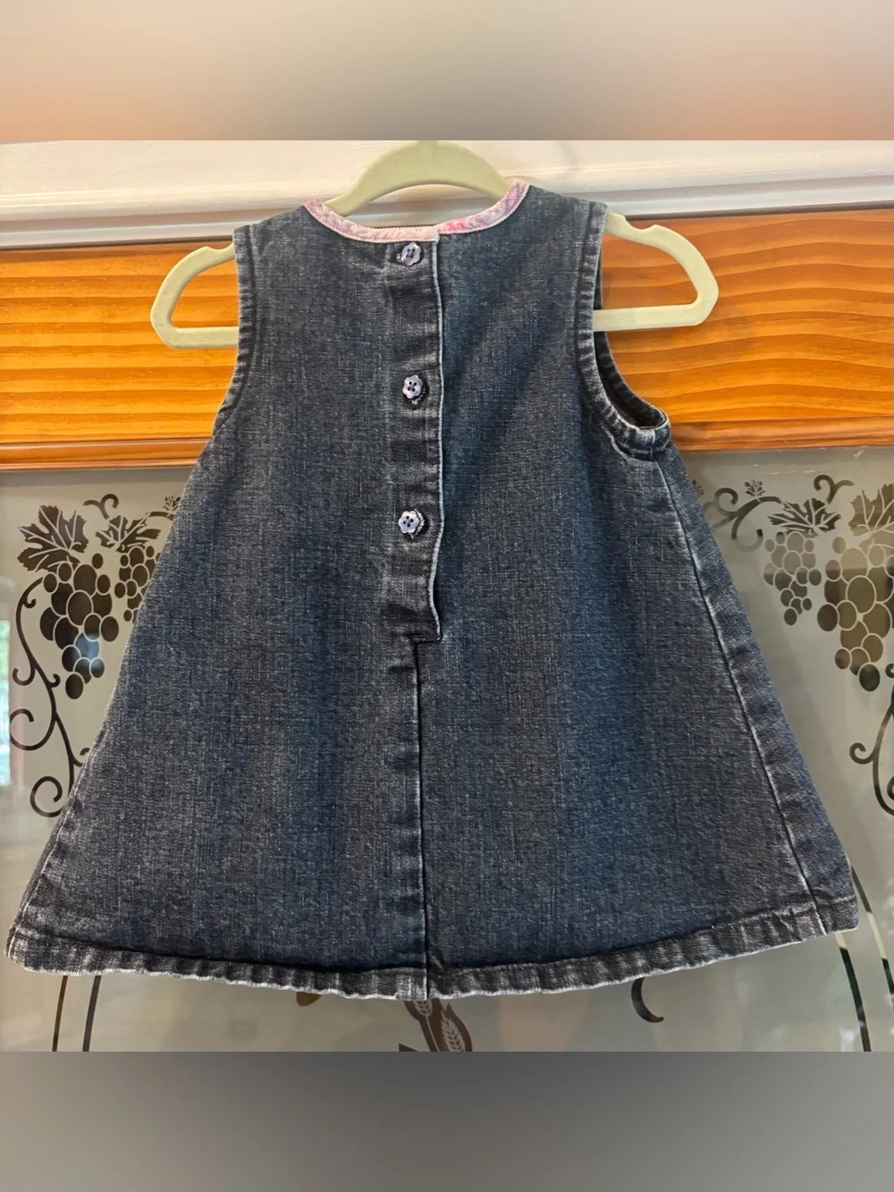 Vintage 2004 Old Navy Baby Denim Dragonfly Dress 3-6M